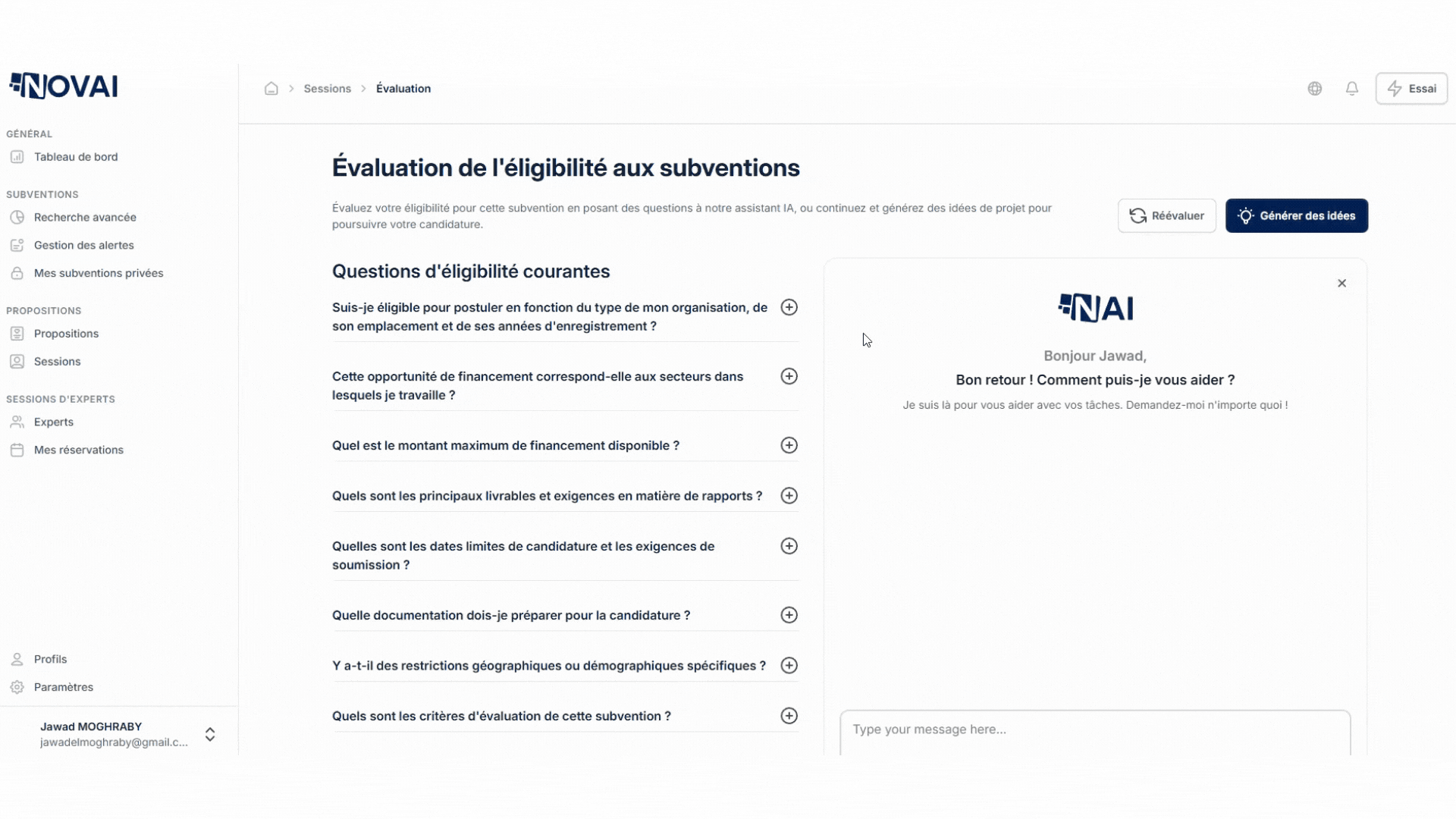 Vidéo de démonstration de la rédaction de propositions IA